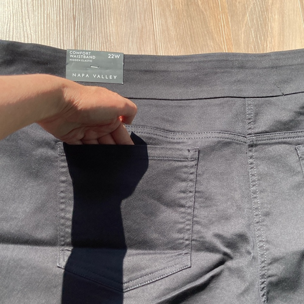 Napa Valley pull on black short w stretch & comfort waistband 22W - Picture 12 of 14